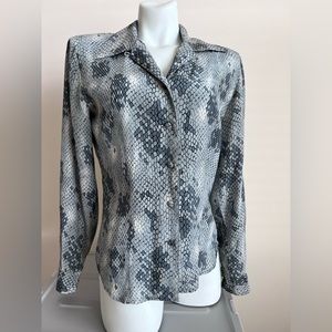 Silk Snake Print Shirt